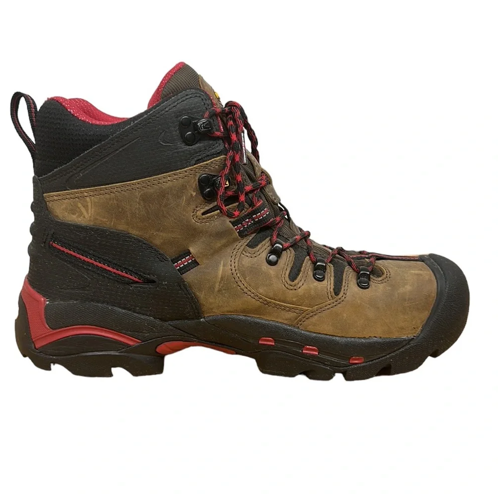 Keen Waterproof Brown Dry Pittsburgh Steel Toe Leather Utility Work Boots 12EE